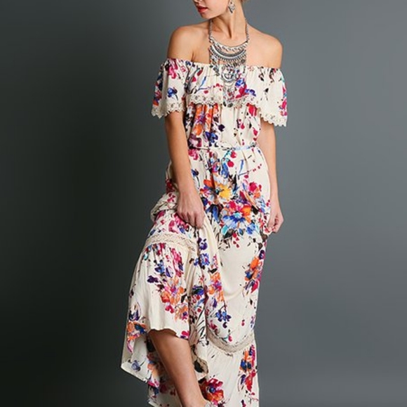 🌺NWT🌺Umgee Off the Shoulder Floral Maxi Dress - Picture 8 of 8